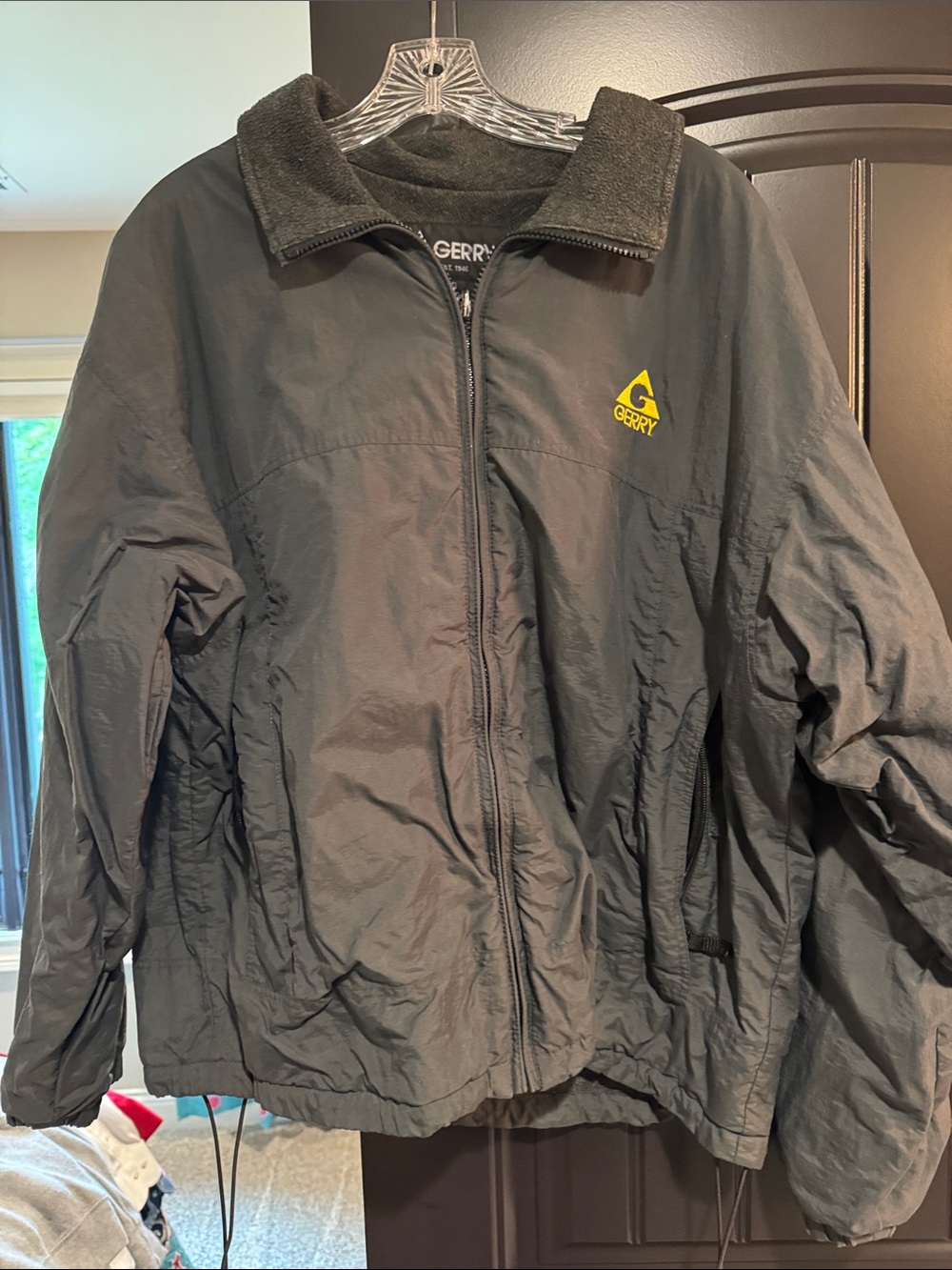 Gerry Weber Black Jacket with Yellow Logo Triangle Emblem